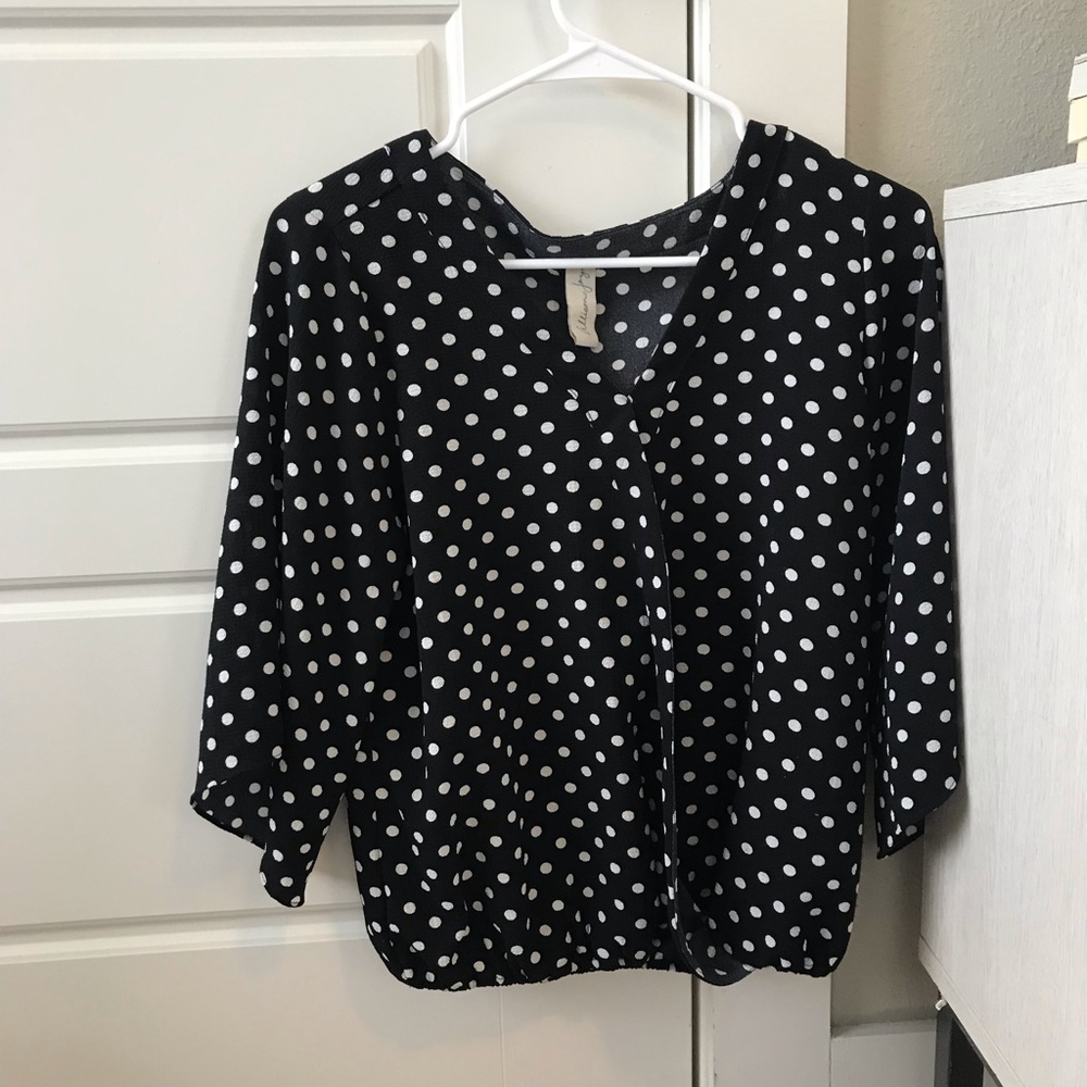Polka dot evereve blouse